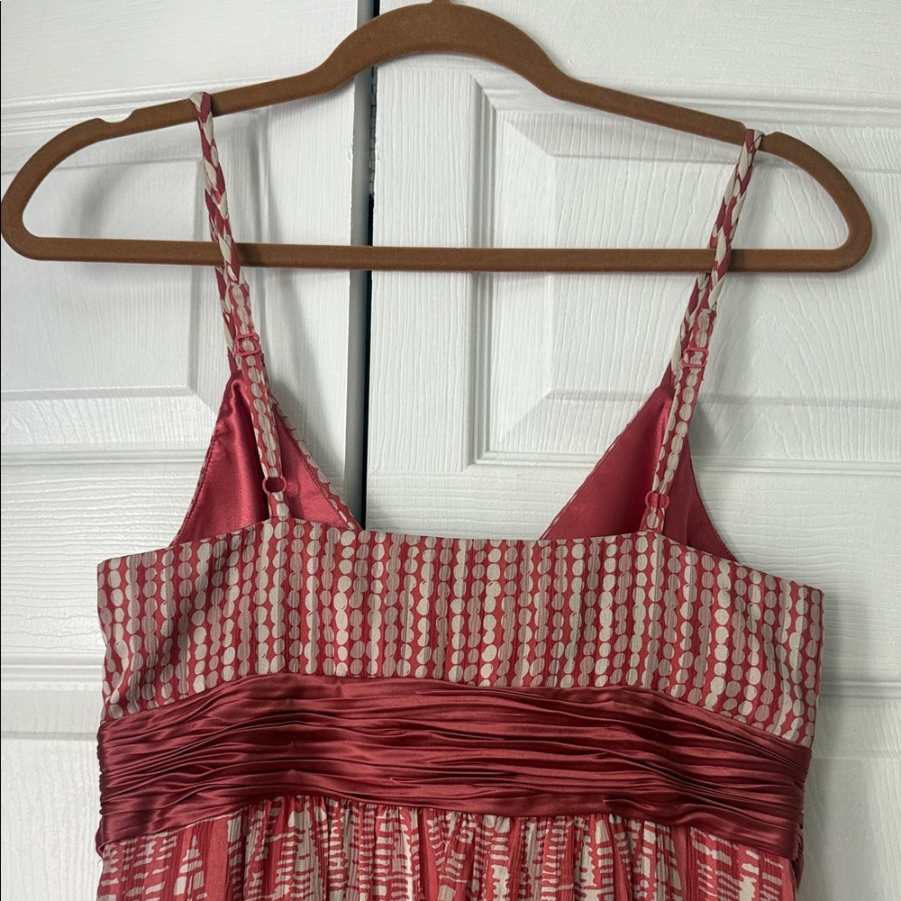 BCBGMaxAzria Red and White Striped Midi Dress - Picture 7 of 8